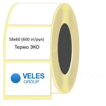 Термоэтикетка ЭКО 58×60 мм (600 эт/рул)
